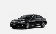 Illustration of a black sedan (not our vehicle)